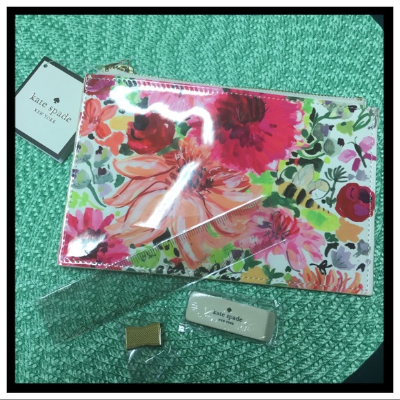 NWT Kate Spade Dahlia Pencil Pouch - Picture 1 of 5